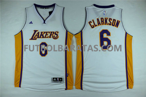 camiseta Clarkson 6 logo los angeles lakers 2017 blanc