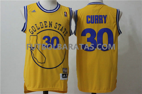 camiseta Curry logo 30 golden state warriors 2017 amarillo