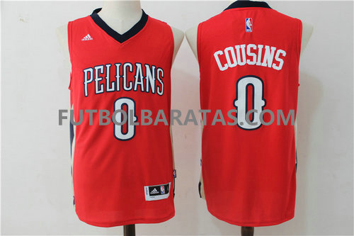 camiseta Demarcus Cousins logo 0 new orleans pelicans draft 2016 roja