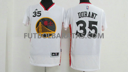 camiseta Durant 35 golden state warriors chino 2017 blanc