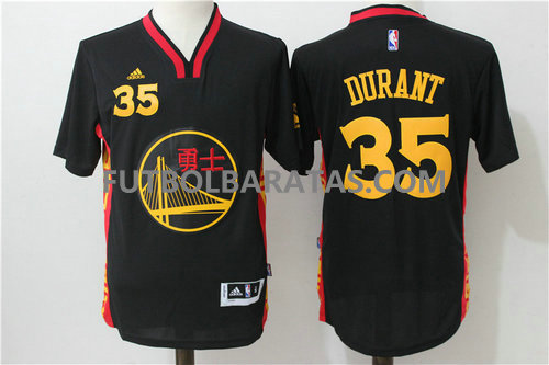 camiseta Durant 35 golden state warriors chino 2017 negro