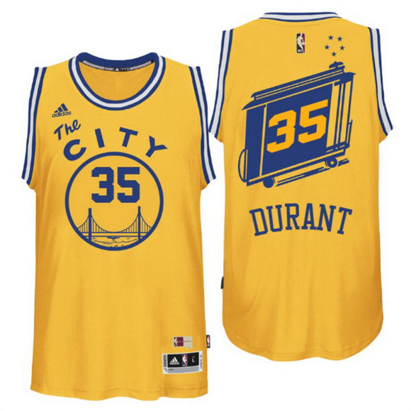 camiseta Kevin Durant 35 golden state warriors clasico amarillo