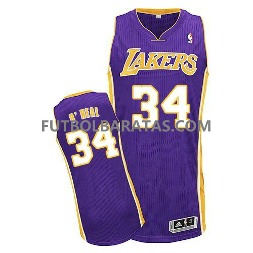 camiseta O'neal 34 logo los angeles lakers 2017 purpura