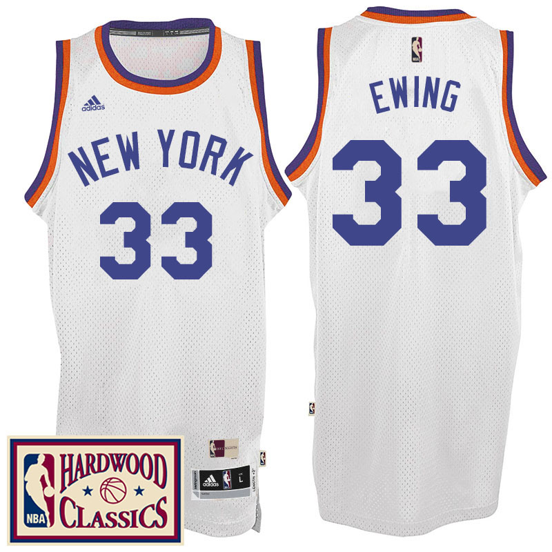 camiseta Patrick Ewing Throwback 33 new york knicks 2017 blanca