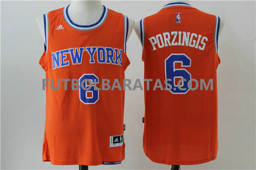 camiseta Porzingis 6 new york knicks 2017 naranja