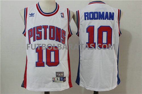 camiseta Rodman 10 detroit pistons 2017 blanco