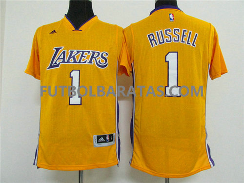 camiseta Russell 1 logo los angeles lakers 2017 amarillo