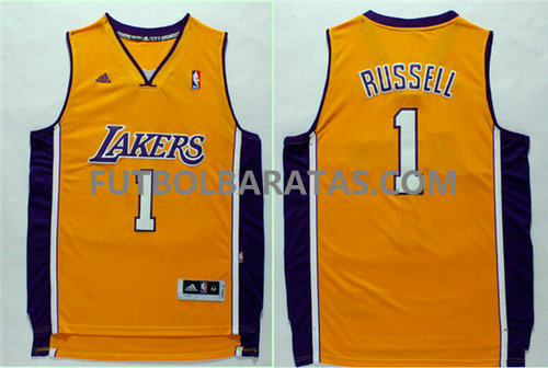 camiseta Russell 1 logo los angeles lakers 2017 naranja