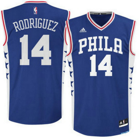 camiseta Sergio Rodriguez 14 philadelphia 76ers rev30 azul