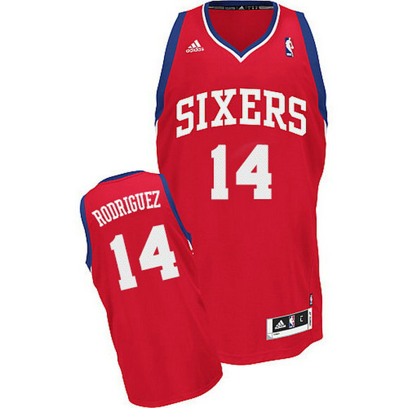 camiseta Sergio Rodriguez 14 philadelphia 76ers rev30 roja