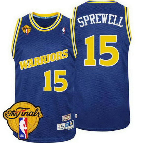 camiseta Sprewell 15 golden state warriors rev30 2017 azul