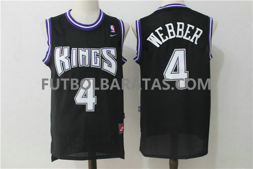 camiseta Webber 4 sacramento kings 2017 negro