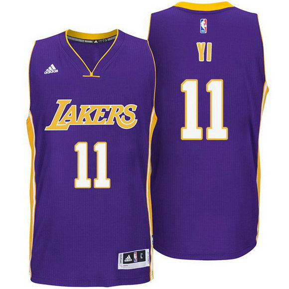 camiseta Yi Jianlian 11 los angeles lakers rev30 purpura