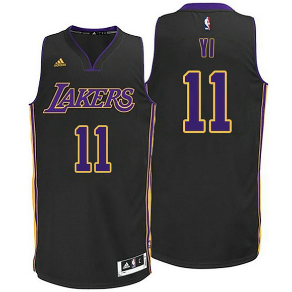 camiseta Yi Jianlian 11 los angeles lakers rev30 negro