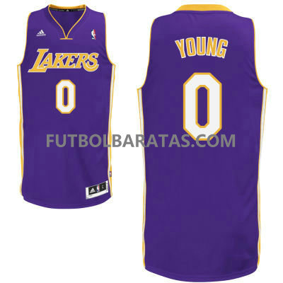 camiseta Young number 0 los angeles lakers 2017 purpuara