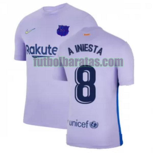 camiseta a iniesta 8 barcelona 2021 2022 amarillo segunda