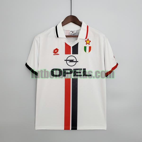 camiseta ac milan 1995 1997 blanco segunda