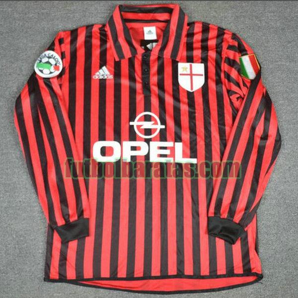 camiseta ac milan 1999-2000 rojo primera ml