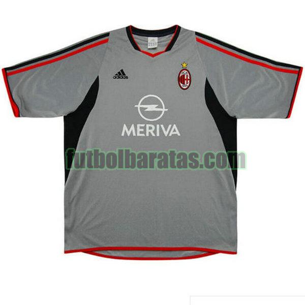 camiseta ac milan 2003-2004 gris tercera