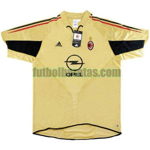 camiseta ac milan 2004-2005 amarillo tercera