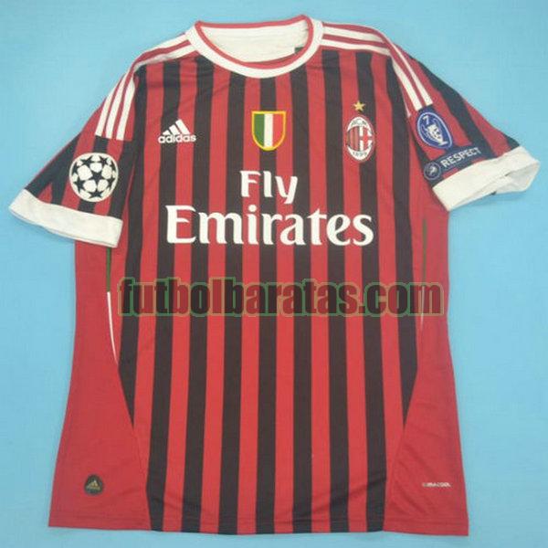 camiseta ac milan 2011-2012 rojo primera