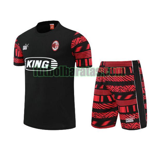 camiseta ac milan 2022 2023 negro training conjunto