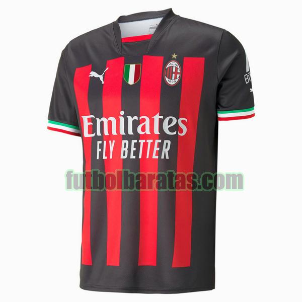 camiseta ac milan 2022 2023 rojo negro primera