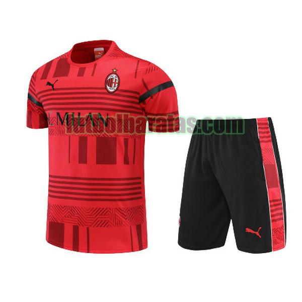 camiseta ac milan 2022 2023 rojo training conjunto