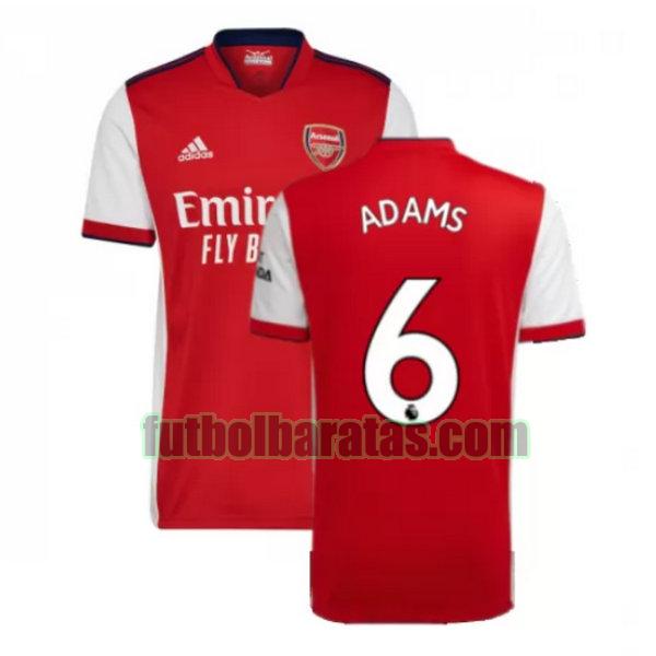 camiseta adams 6 arsenal 2021 2022 rojo primera