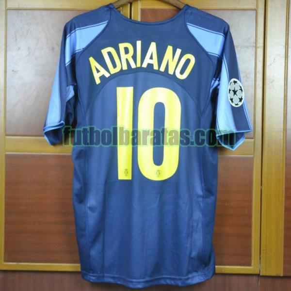 camiseta adriano 10 inter milan 2004-2005 azul tercera