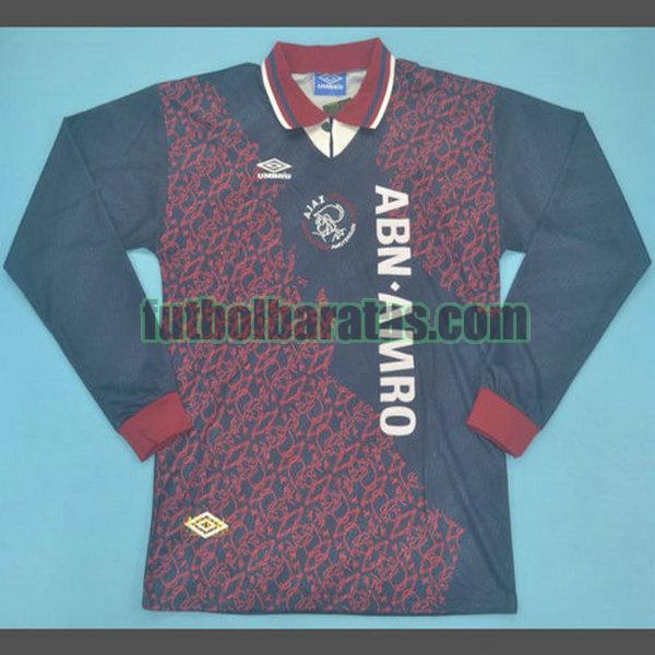 camiseta ajax 1994-1995 azul segunda ml