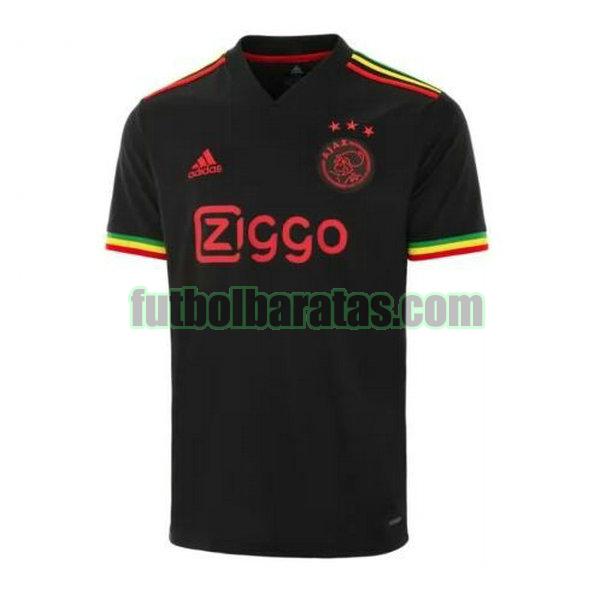 camiseta ajax 2021 2022 negro tercera equipacion