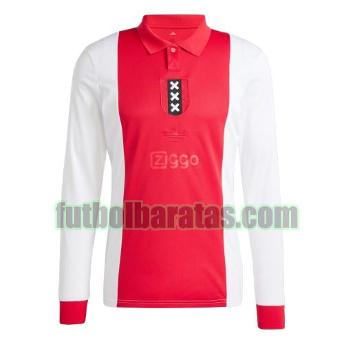 camiseta ajax 2025 rojo blanco 125th anniversary manica lunga