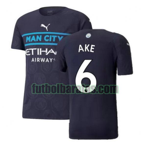 camiseta ake 6 manchester city 2021 2022 negro tercera