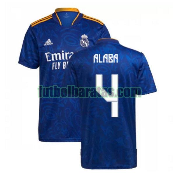 camiseta alaba 4 real madrid 2021 2022 azul segunda