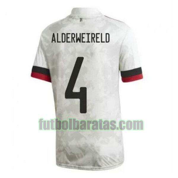 camiseta alderweireld 4 bélgica 2020-2021 blanco segunda