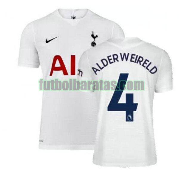 camiseta alderweireld 4 tottenham hotspur 2021 2022 blanco primera