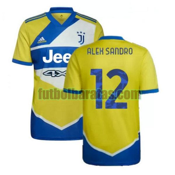 camiseta alex sandro 12 juventus 2021 2022 amarillo azul tercera