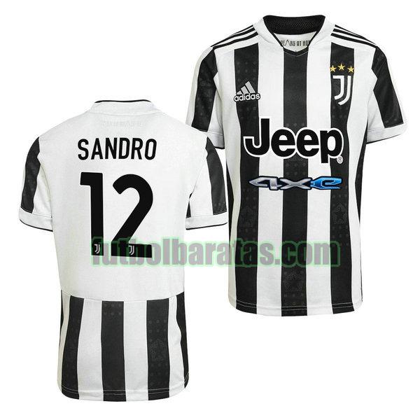 camiseta alex sandro 12 juventus 2021 2022 negro blanco primera