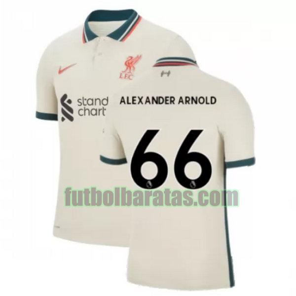 camiseta alexander arnold 66 liverpool 2021 2022 amarillo segunda
