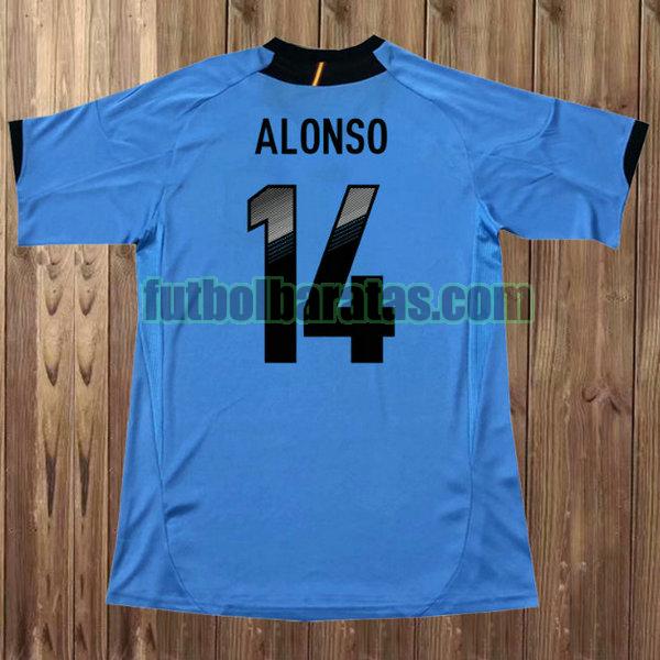 camiseta alonso 14 españa 2012 azul segunda