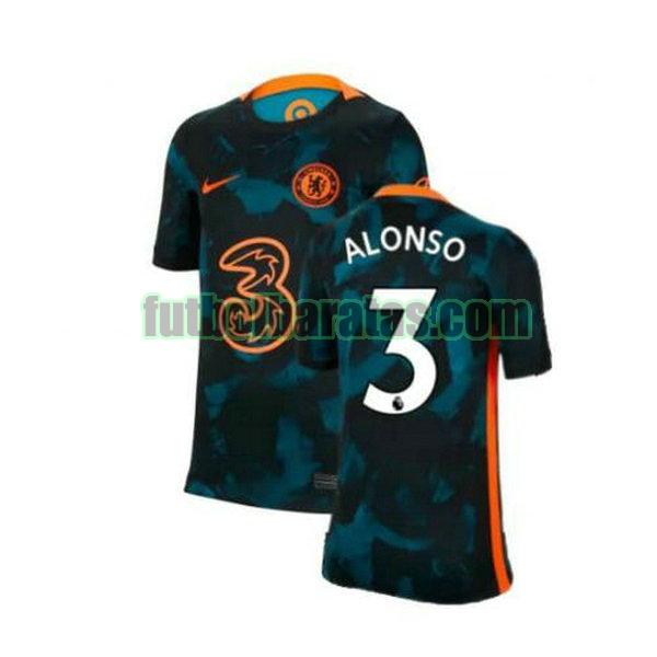 camiseta alonso 3 chelsea 2021 2022 verde segunda