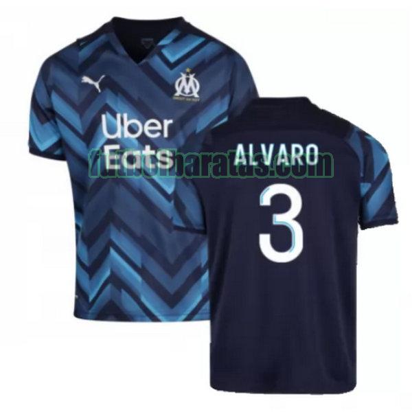 camiseta alvaro 3 marsella 2021 2022 azul segunda