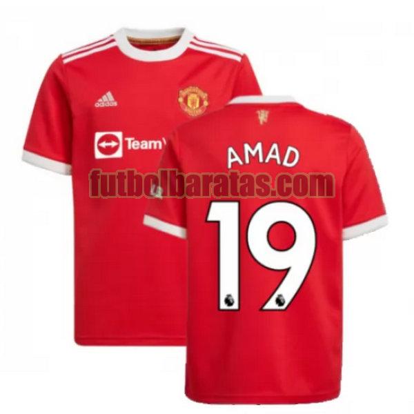 camiseta amad 19 manchester united 2021 2022 rojo primera