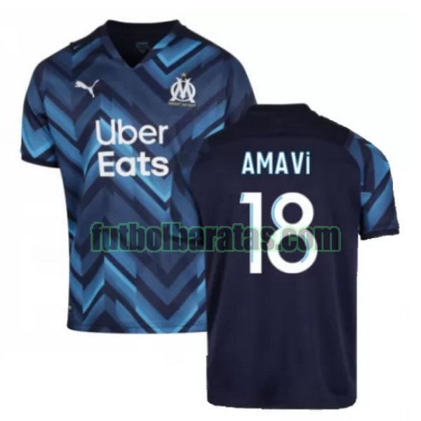 camiseta amavi 18 marsella 2021 2022 azul segunda