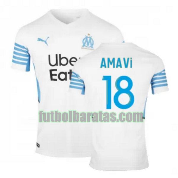 camiseta amavi 18 marsella 2021 2022 blanco primera