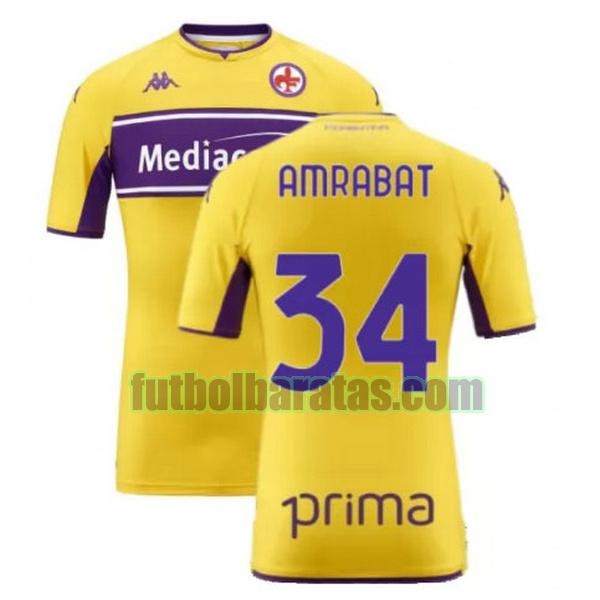 camiseta amrabat 34 fiorentina 2021 2022 amarillo tercera