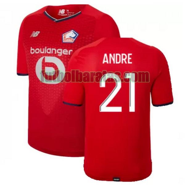 camiseta andre 21 lille osc 2021 2022 rojo primera