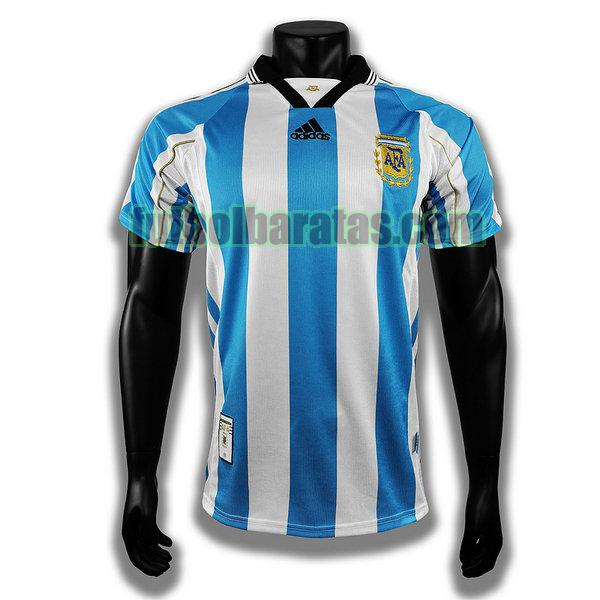 camiseta argentina 1998 blanco azul primera player