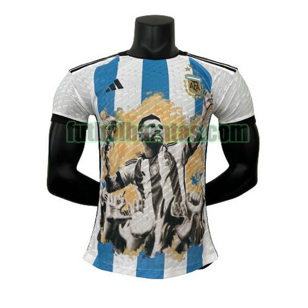 camiseta argentina 2023 azul blanco commemorative edition player